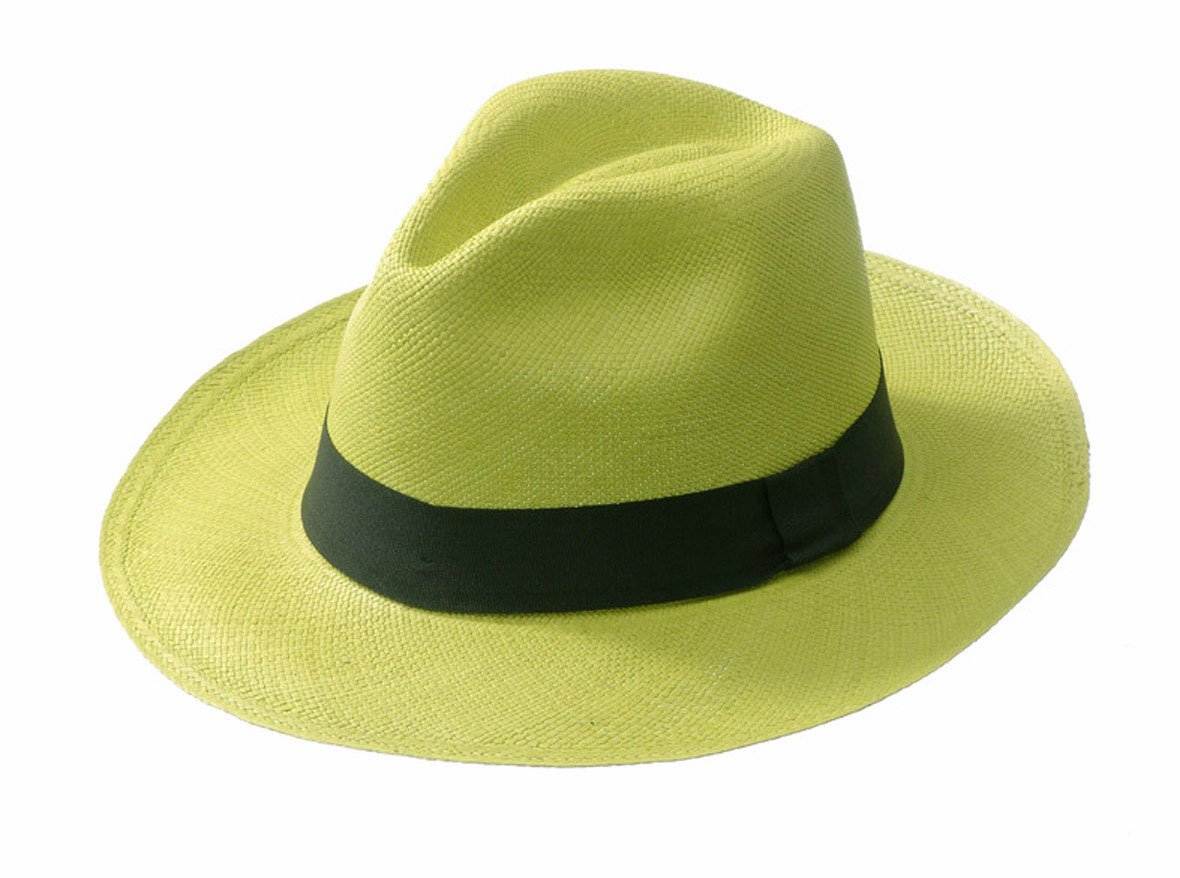 green panama hat